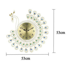 Gold 3D Peacock Wall Clock | Bright & Plus.