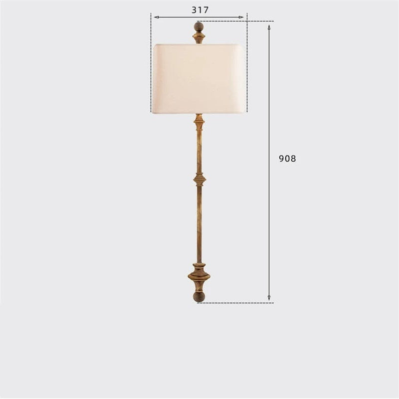 Hallie - Copper Retro Cloth Shape Wall Lamp