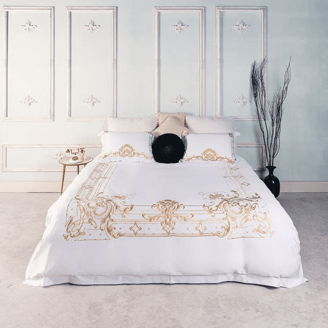 Igor Gold Forest White And Gold Duvet Cover Set (Egyptian Cotton)