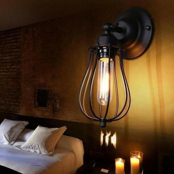 Industrial Droplet Cage Wall Lamp | Bright & Plus.