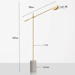 Irvetta - Scandinavian Stone Base Floor Lamp | Bright & Plus.