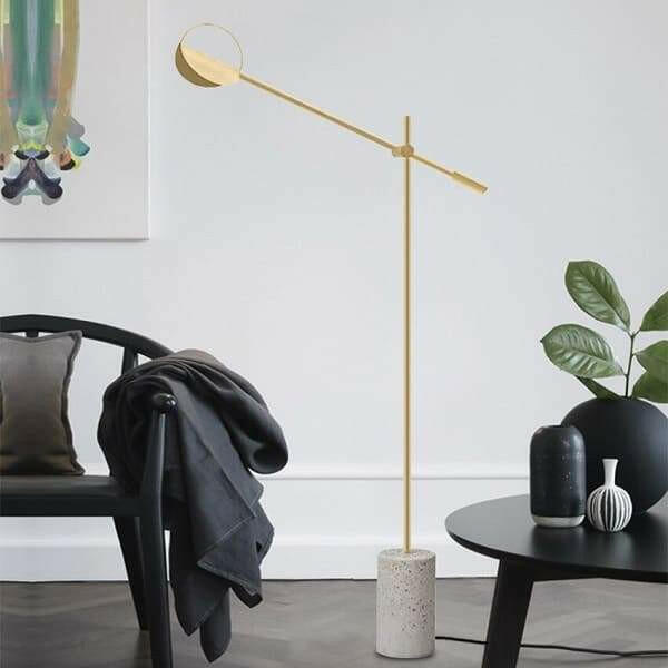 Irvetta - Scandinavian Stone Base Floor Lamp | Bright & Plus.