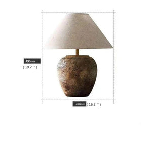 Jav - Aged Ceramic Table Lamp