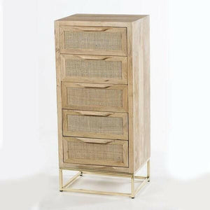 Jaya - 5-Drawer Tallboy | Bright & Plus.