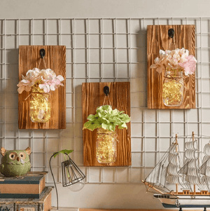 Jinx - Wall Mounted Fairy Light Mason Jar | Bright & Plus.