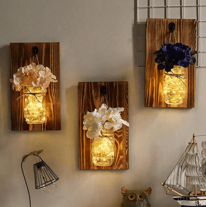 Jinx - Wall Mounted Fairy Light Mason Jar | Bright & Plus.