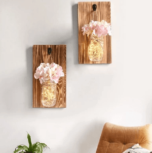 Jinx - Wall Mounted Fairy Light Mason Jar | Bright & Plus.