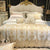 Joyana Egyptian Cotton Golden Lace Duvet Cover Set | Bright & Plus.