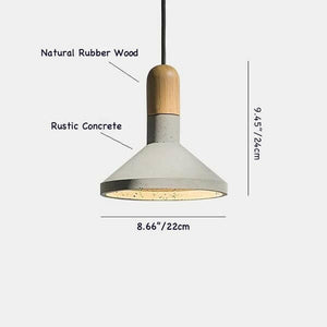 Justin - Wood Concrete Pendant Light | Bright & Plus.