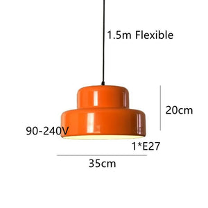 Kadri Retro Orange LED Pendant Light