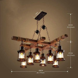 Kalett - Rustic Solid Wood Pendant Light | Bright & Plus.