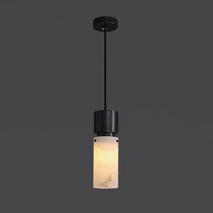 Kalev - Black/Gold Copper Marble Pendant Light