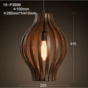 Kaory - Southeast Asian Style Retro Wooden Pendant Lamp