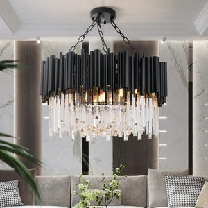 Keerstin - Black Modern Chandelier Lighting For Living Room