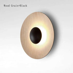 Kool - Nordic Style Wood Grain Round LED Wall Lamp