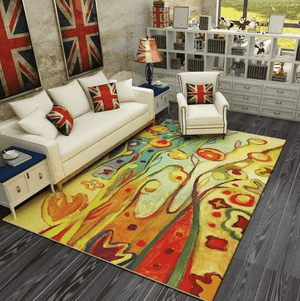 Large Modern Abstract Rug | Bright & Plus.