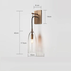 Liam - Nordic Copper Clear Glass Wall Lamp