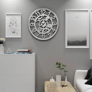 Linden - Cogs & Gears Wrought Iron Clock | Bright & Plus.