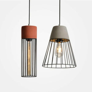 Linnea - Industrial Style Vintage Cement Metal Net Pendant Lights