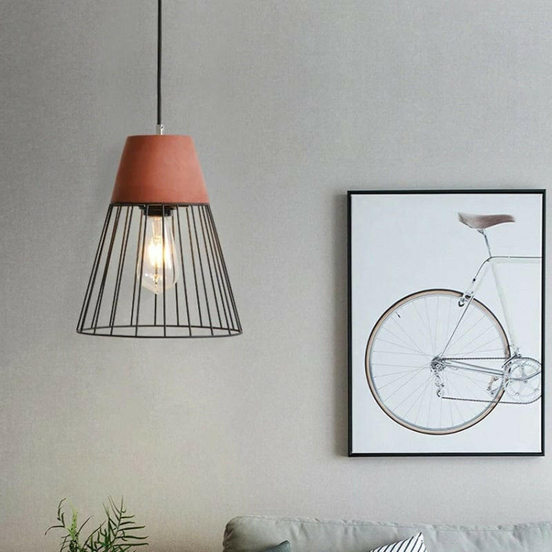 Linnea - Industrial Style Vintage Cement Metal Net Pendant Lights