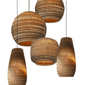 Luminaria Corrugated Board Pendant Light | Bright & Plus.