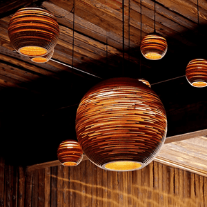 Luminaria Corrugated Board Pendant Light | Bright & Plus.