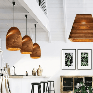 Luminaria Corrugated Board Pendant Light | Bright & Plus.