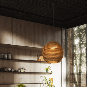 Luminaria Corrugated Board Pendant Light | Bright & Plus.