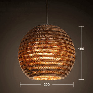 Luminaria Corrugated Board Pendant Light | Bright & Plus.