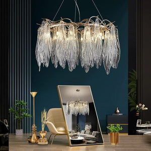 Majestic - Crystal Leaf Round Chandelier