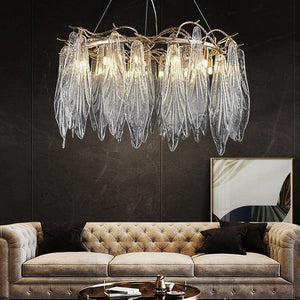 Majestic - Crystal Leaf Round Chandelier