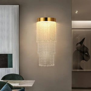 Marco - Gold Crystal Wall Lamp