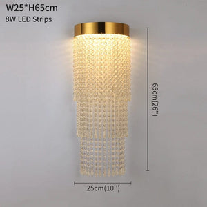 Marco - Gold Crystal Wall Lamp