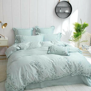 Meelona Egyptian Cotton Embroidered Duvet Cover Set | Bright & Plus.