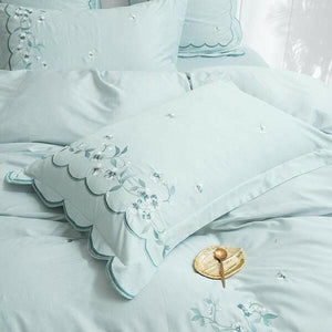 Meelona Egyptian Cotton Embroidered Duvet Cover Set | Bright & Plus.