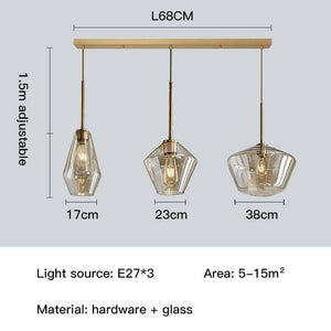 Meriall - Hanging Glass Pendant Lamp