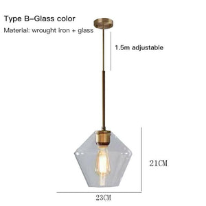 Meriall - Hanging Glass Pendant Lamp