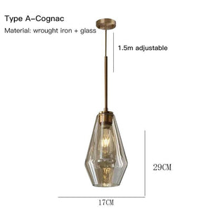 Meriall - Hanging Glass Pendant Lamp