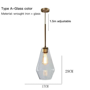 Meriall - Hanging Glass Pendant Lamp