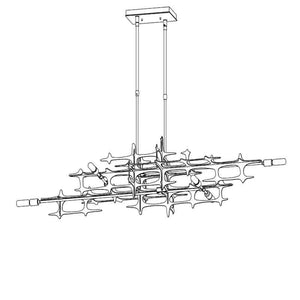 Mikkel - Postmodern Silver LED Chandelier Luxury