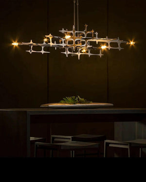 Mikkel - Postmodern Silver LED Chandelier Luxury