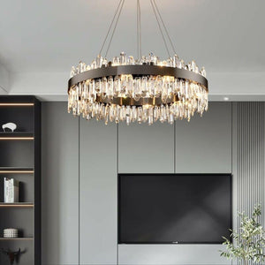 Modern Creative Fancy Design Black Crystal Chandelier