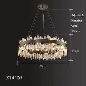 Modern Creative Fancy Design Black Crystal Chandelier