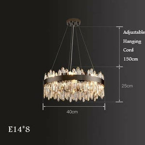 Modern Creative Fancy Design Black Crystal Chandelier