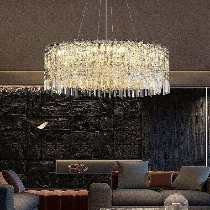 Modern Crystal Chrome/Gold LED Chandelier