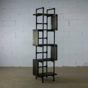 Modern Five Shelf Open Pipe Display Bookcase | Bright & Plus.