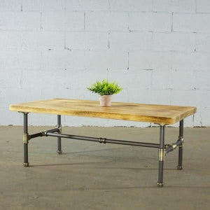 Modern Industrial Rectangular Coffee Table | Bright & Plus.