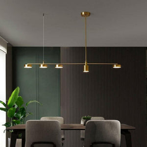 Modern LED chandelier with several Spotlights in metal Elies