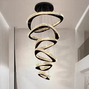 Modern Luxury Crystal Chandelier - Rings Design