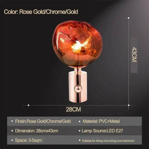 Modern Melt Led Table Lamp Replica Tom Dixon Gold/Chrome | Bright & Plus.